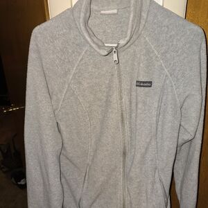 Columbia Gray Full-Zip Fleece Jacket